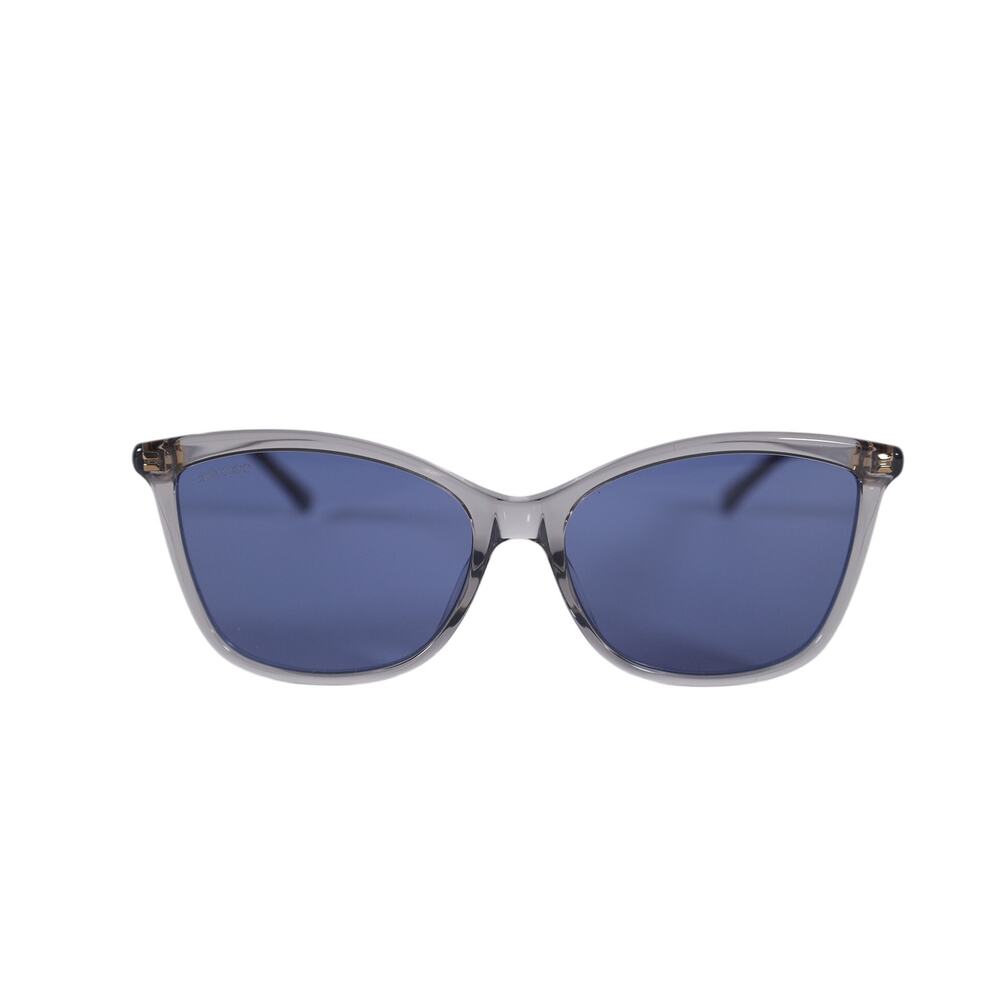 Jimmy Choo Cat Eye Women's Designer Sunglasses - Transparent Grey / Blue - NWT
